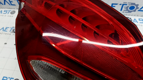 Left headlight Mercedes C-class W205 15-18 halogen, broken glass, cracks, scratches
