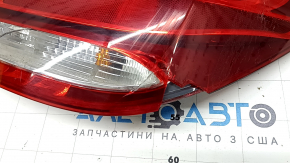 Right headlight Mercedes C-class W205 15-18 halogen, broken glass, cracks, scratches