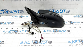 Left side mirror assembly Mercedes C-class W205 15-18 10+8+2 pins, turn signal, heated, with backlight, auto-dimming, BSM, black, scratches, scuffs