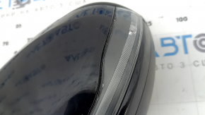 Left side mirror assembly Mercedes C-class W205 15-18 10+8+2 pins, turn signal, heated, with backlight, auto-dimming, BSM, black, scratches, scuffs