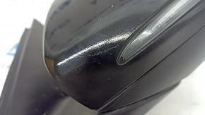 Left side mirror assembly Mercedes C-class W205 15-18 10+8+2 pins, turn signal, heated, with backlight, auto-dimming, BSM, black, scratches, scuffs