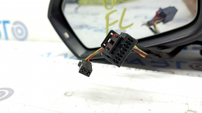 Left side mirror assembly for VW Tiguan 18-19, 6+2 pins, BSM, turn signal, heated, white, scratches