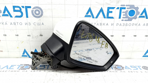 Right side mirror assembly VW Tiguan 18-19, 6+2 pins, BSM, turn signal, heated, white, scratches