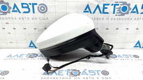 Right side mirror assembly VW Tiguan 18-19, 6+2 pins, BSM, turn signal, heated, white, scratches