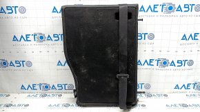 Backrest of the rear row 2 left Mercedes C-class W205 15-18 black leather, with a belt, perforation, scratches, dents