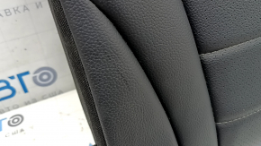Backrest of the rear row 2 left Mercedes C-class W205 15-18 black leather, with a belt, perforation, scratches, dents