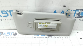 Right visor for Mercedes C-class W205 15-17, gray, without hook, dry-cleanable