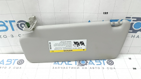 Right visor for Mercedes C-class W205 15-17, gray, without hook, dry-cleanable