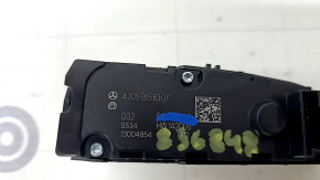 Left center console button block for Mercedes C-class W205 15-21 with autostop deactivation, scratches