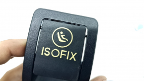 Isofix trim rear left Mercedes C-class W205 15-21 black, yellowed
