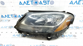 Left front headlight assembly for Mercedes C-class W205 15-18 halogen, with seal, scratches, in paint