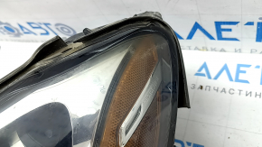 Left front headlight assembly for Mercedes C-class W205 15-18 halogen, with seal, scratches, in paint