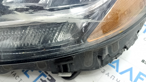 Left front headlight assembly for Mercedes C-class W205 15-18 halogen, with seal, scratches, in paint