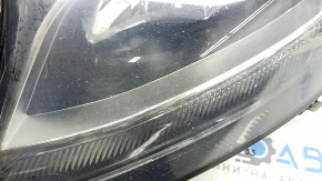 Left front headlight assembly for Mercedes C-class W205 15-18 halogen, with seal, scratches, in paint