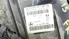 Right front headlight assembly for Mercedes C-class W205 15-18 halogen, with seal, scratches, broken mount, paint