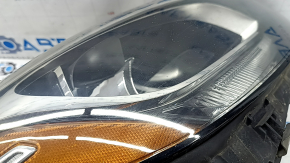 Right front headlight assembly for Mercedes C-class W205 15-18 halogen, with seal, scratches, broken mount, paint