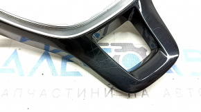VW Tiguan 18-22 steering wheel trim, glossy black with gray, 2 pieces, scratches