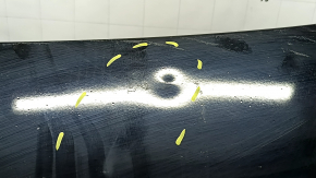 Mercedes C-class W205 15-18 aluminum trunk lid, black 040, dents, bumps, debris under the paint, streaks