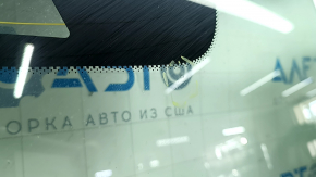 Volvo XC90 16-22 windshield, heated camera area, under the camera and rain sensor, chipped, FUYAO, broken sensor mount