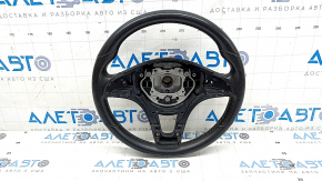 Mercedes C-class W205 15-21 steering wheel with paddle shifters, black leather, peeling, scratches