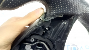 Mercedes C-class W205 15-21 steering wheel with paddle shifters, black leather, peeling, scratches