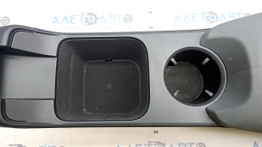 Polestar 2 21-25 center console with armrest and cup holder, black leather