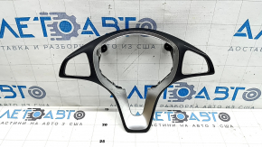 The steering wheel cover of a Mercedes C-class W205 15-18 has peeling coating and scratches.