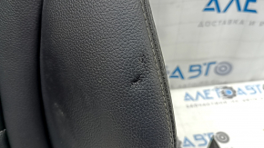 Mercedes C-class W205 15-21 passenger seat back upholstery, black, perforated, heated, dented leather