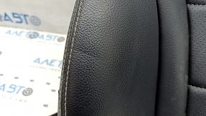 Mercedes C-class W205 15-21 passenger seat back upholstery, black, perforated, heated, dented leather