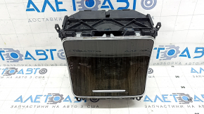 Mercedes C-class W205 15-18 center console pocket with cup holders, dark wood finish, with cigarette lighter, backlit, scratches