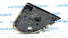 Door trim panel, rear left, Mercedes C-class W205 15-16, black leather with curtain, wood insert, with handle, black leather armrest, scratches