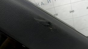 Door trim panel rear right Mercedes C-class W205 15-16 black leather with curtain, wood insert, with handle, armrest black leather, scratches, scuffs, dents
