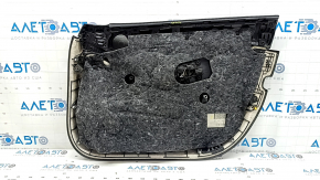 Front left door panel for Mercedes C-class W205 15-18, black leather, wood insert, with handle, black leather armrest, scratches