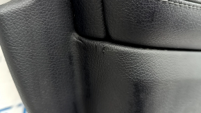 Front left door panel for Mercedes C-class W205 15-18, black leather, wood insert, with handle, black leather armrest, scratches