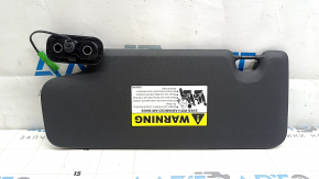 Right sun visor for Polestar 2 21-25, black plastic, no hook, backlight, broken mount