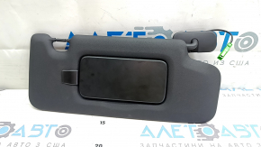 Right sun visor for Polestar 2 21-25, black plastic, no hook, backlight, broken mount