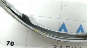 Mercedes C-class W205 15-18 rear bumper center molding, chrome, broken part, broken fasteners, scratches