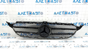 Mercedes C-class W205 15-18 radiator grille assembly with emblem, chrome molding, under the camera, sand, in paint