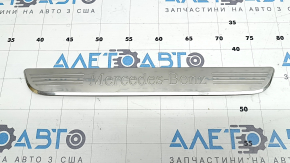 Front left outer door sill trim for Mercedes C-class W205 15-18, chrome, no backlight, dents, scratches
