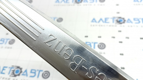 Mercedes C-class W205 15-18 chrome front right outer door sill plate, no backlight, dents, scratches, corrosion