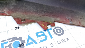 Bare front bumper for Toyota Prius 50 16-18 with parking sensors, red 3T7, dented, cracked, broken mount