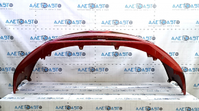 Bare front bumper for Toyota Prius 50 16-18 with parking sensors, red 3T7, dented, cracked, broken mount