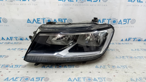 Left front headlight for VW Tiguan 18-21, bare halogen, LED DRL, sand, chips