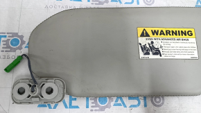 Left sun visor for Volvo XC90 16-22, gray leather, with backlight, no hook, no scratches, dry-cleanable