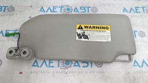 Left sun visor for Volvo XC90 16-22, gray leather, with backlight, no hook, no scratches, dry-cleanable