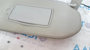 Right sun visor for Volvo XC90 16-22, gray leather, with backlight, no hook, scratches, dry cleanable