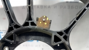 The diffuser radiator shroud is bare for a Toyota Camry V50 12-14 hybrid USA. The embedded parts are drilled out and the bolts are broken off.