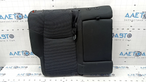Rear seat, 2nd row, upper right, Toyota Rav4 19-25, cloth, black, hybrid, with belt, needs cleaning, dented