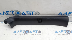 Left trunk door trim for Polestar 2 21-25, black, scuffed