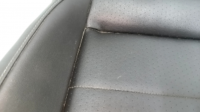 Driver's seat upholstery, lower part, VW Tiguan 18-21, black leather, heated, dry-cleanable